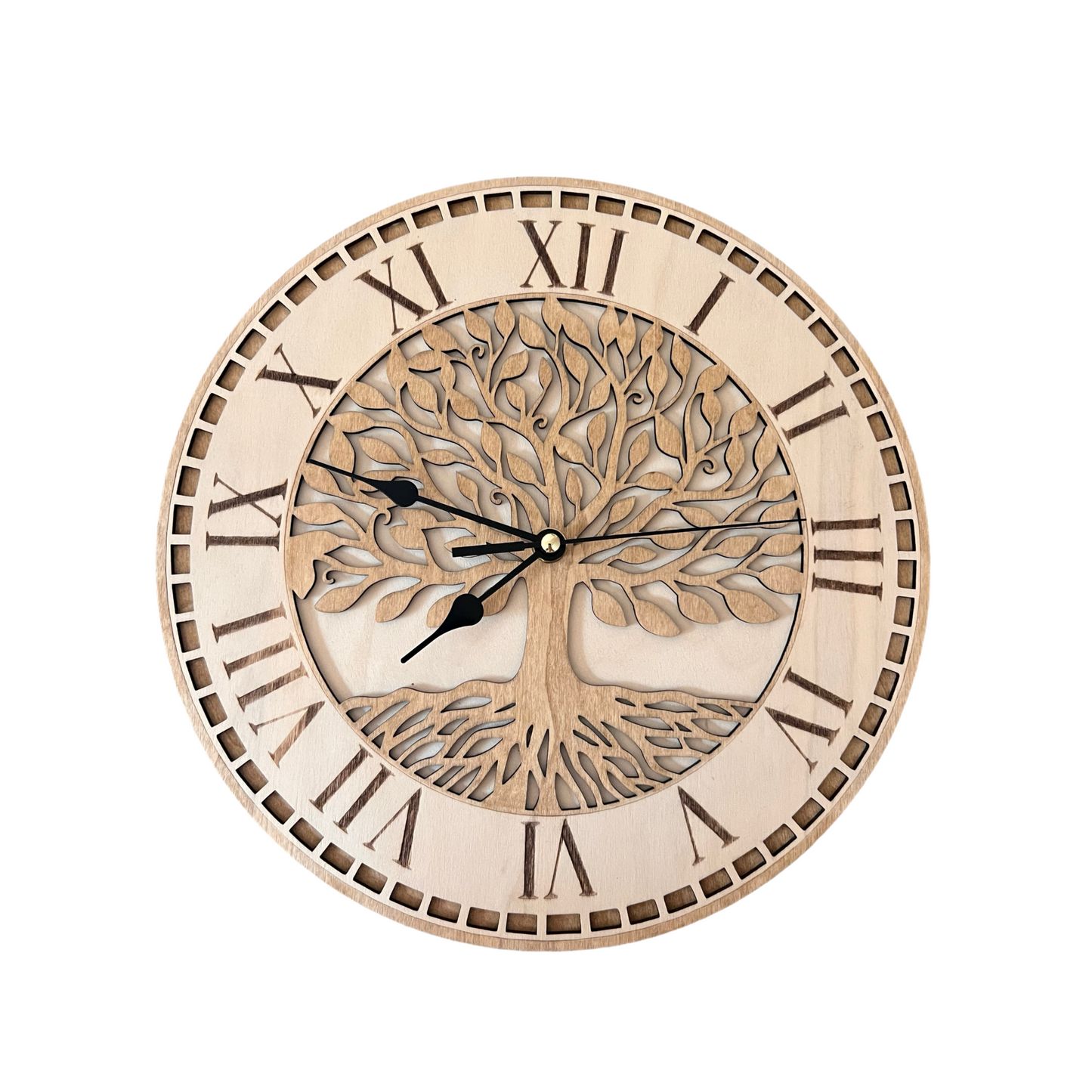 Horloge murale en bois – Arbre de Vie