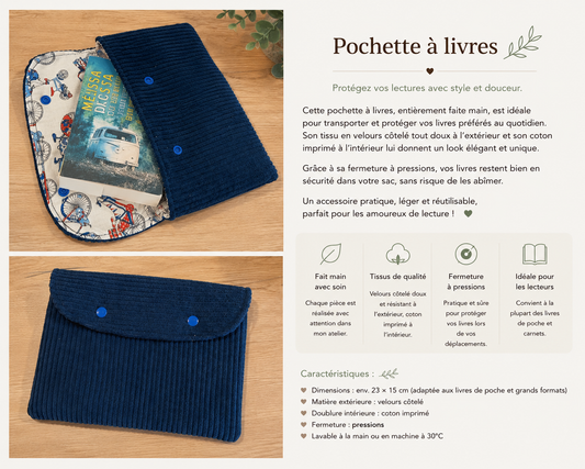 Pochette pour livre de poche